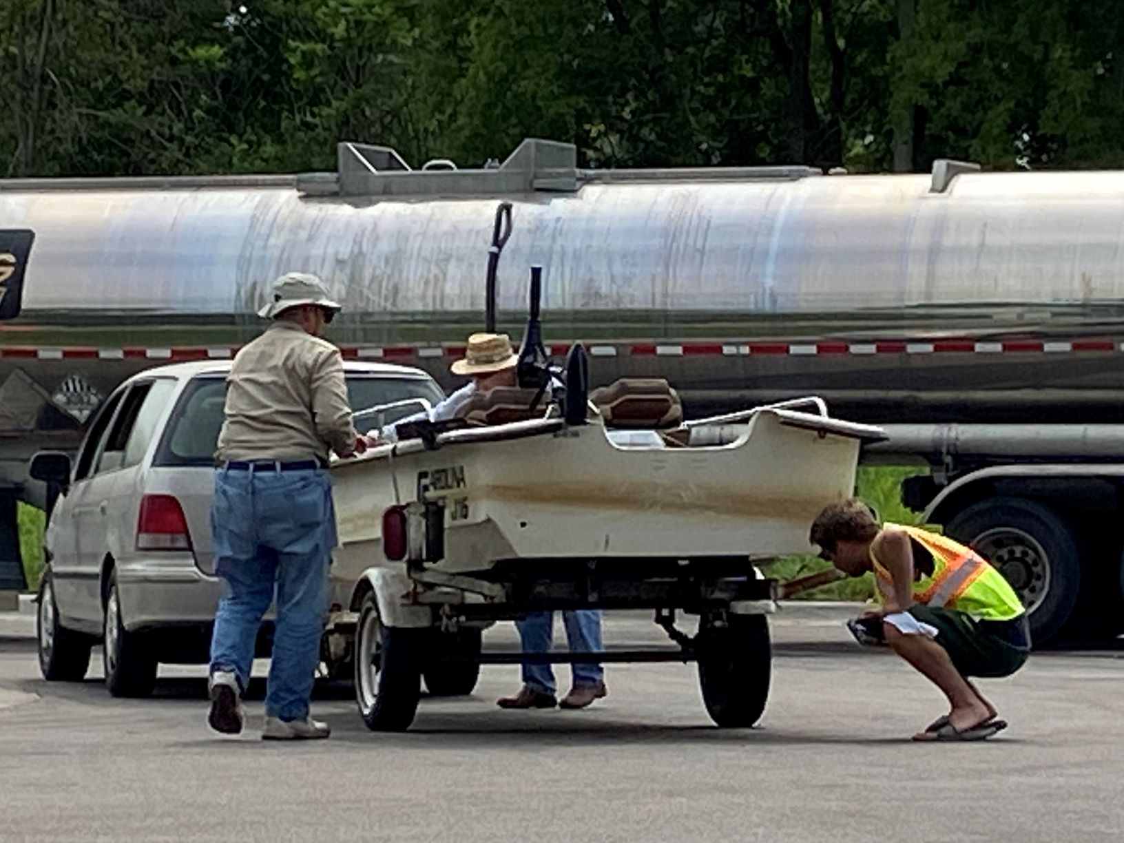 Zebra Mussels - Checking Boat Motor