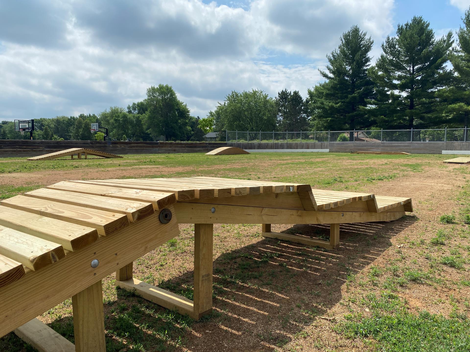 Wooden track at Round lake Bike Park Playground