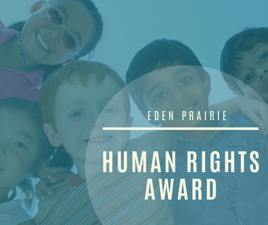 Eden Prairie Human Rights Award, photo of children of all races in background