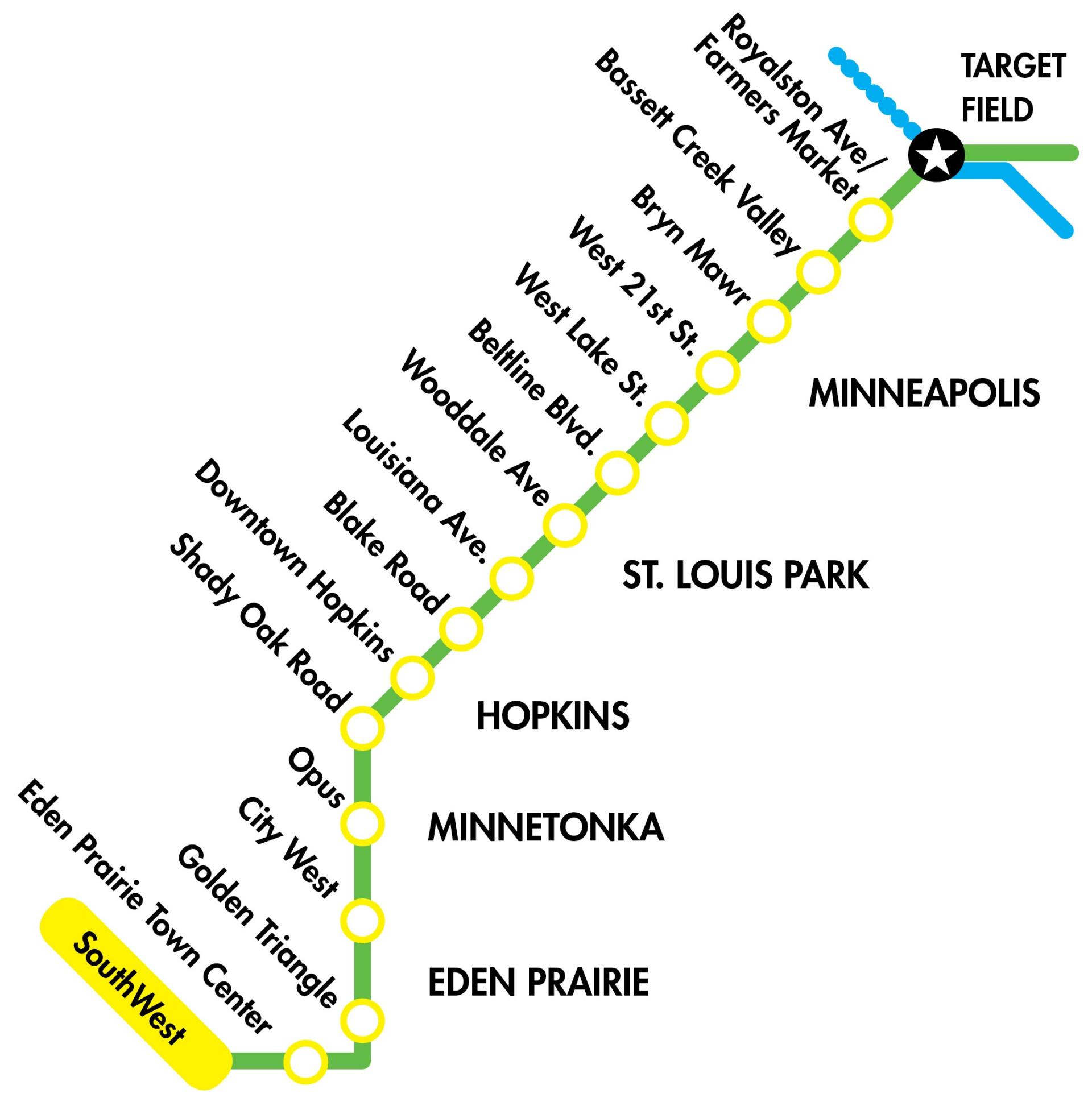 SWLRT Route graphic