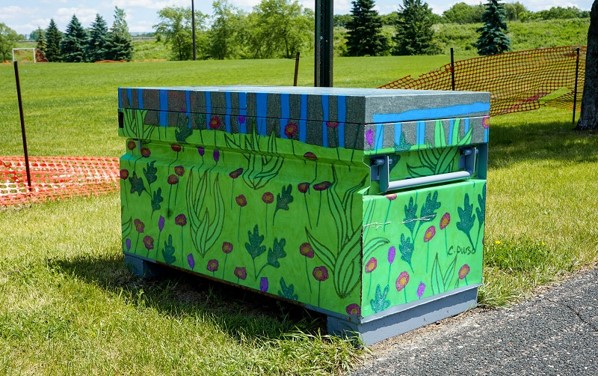 photo of wrapped utility box #2 in Miller Park